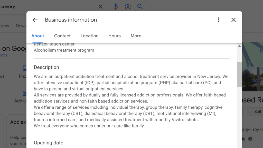 Optimizing Google My Business Description
