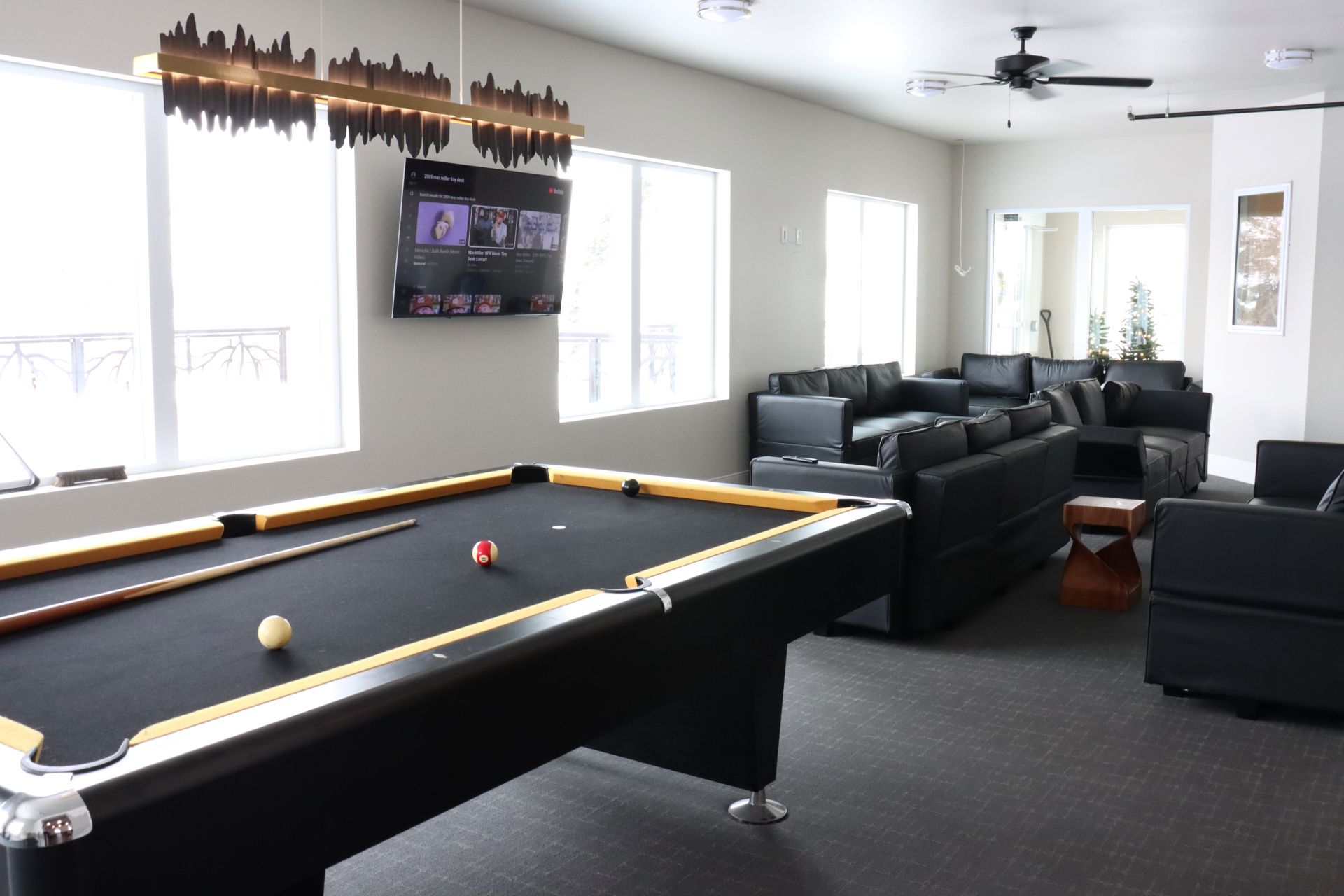 Pool table and rec room