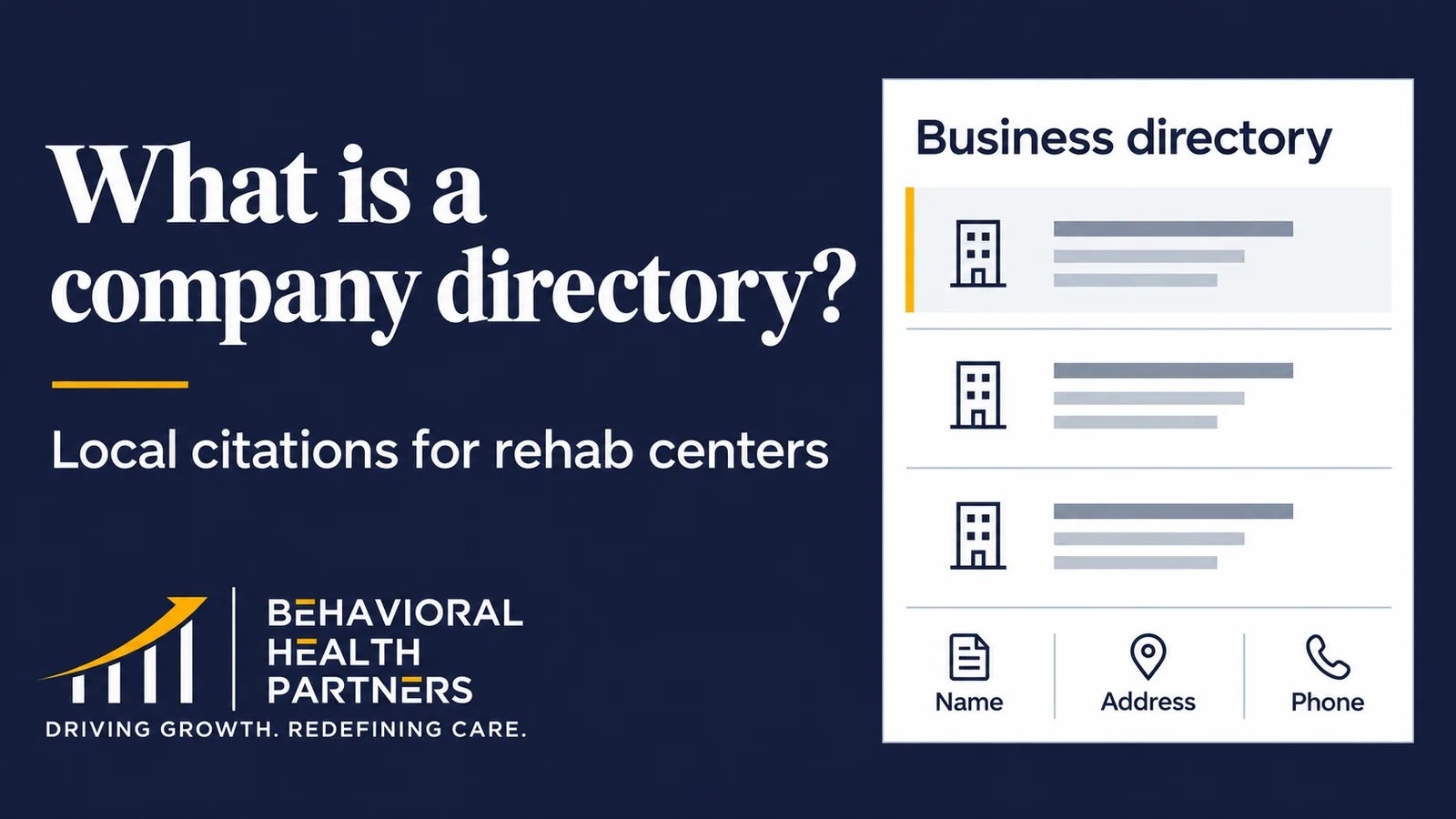 What Is a Company Directory? Local Citations for Treatment Centers